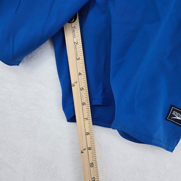 Speedo Mens Swim Trunks Blue Size Small Marina Flex Volley 17" Pocket NWT - Picture 10 of 12